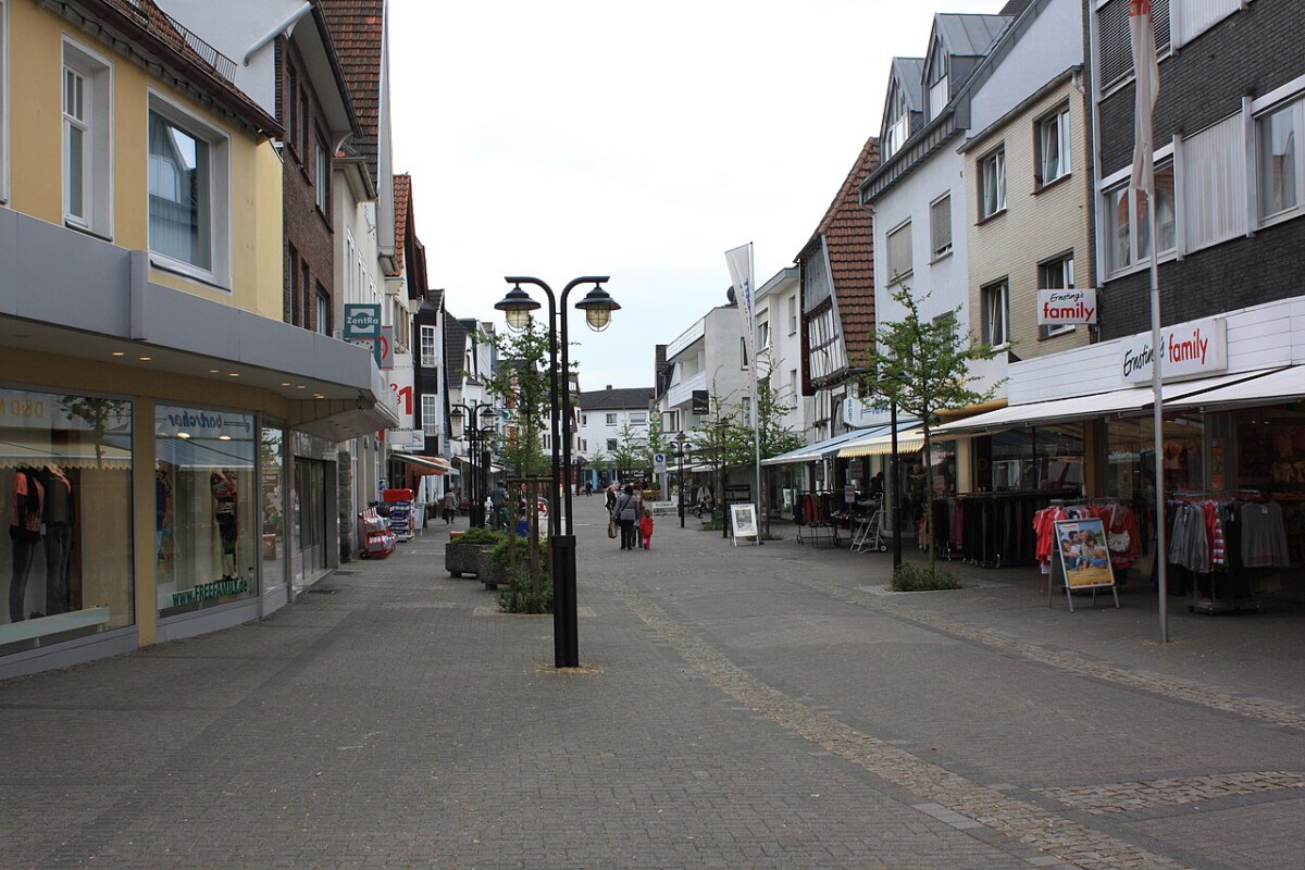 Fußgängerzone in der Altstadt von Geseke